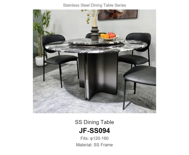 SS Dining Table · JF-SS094 · Metal Table Series – FurnitureDirect