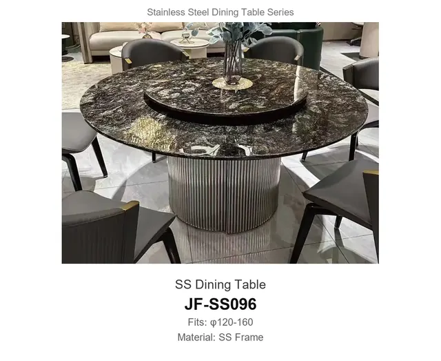 SS Dining Table · JF-SS096 · Metal Table Series – FurnitureDirect