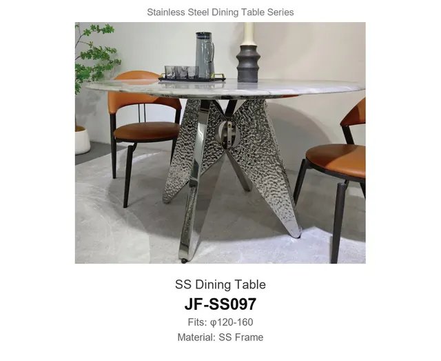 SS Dining Table · JF-SS097 · Metal Table Series – FurnitureDirect