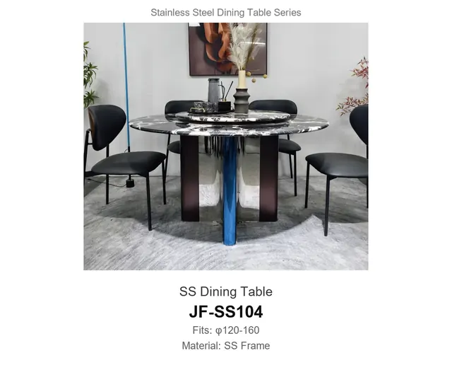 SS Dining Table · JF-SS104 · Metal Table Series – FurnitureDirect